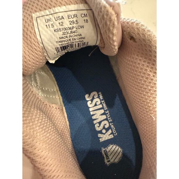 K Swiss Pink Beige Chunky Sneaker Girls Size 12 Lace Fashion Style Tennis Shoe - Picture 7 of 8